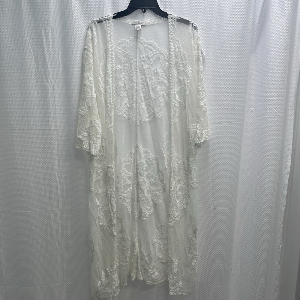 Rachel Zoe Ivory Lace Duster Kimono Fairy Cottagecore‎ Whimsigoth OS